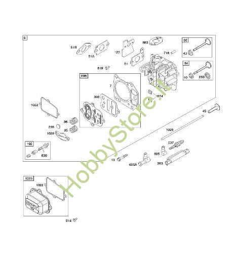 F - Testata B&S - 12 €¦ 121602-0327-E1 brand Stihl